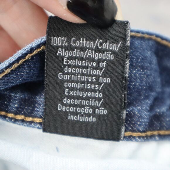 Calvin Klein Pants Womens 32 Blue Bootcut Mid Rise Denim Button Pocket Jeans - Picture 4 of 16